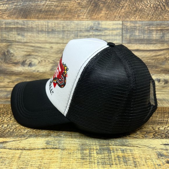 VANS Off The Wall Mens Trucker Hat Black Snapback Snake Skateboard Baseball Cap - Picture 4 of 8